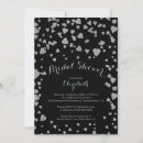 Search for silver glitter bridal shower invitations Black