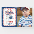 Search for baseball birthday banners Red white and blue