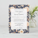 Search for peach and navy wedding invitations Chic