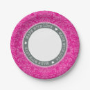 Search for pink and gray baby shower plates Modern