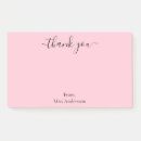 Search for thank you post it notes Pink