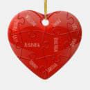 Search for puzzle christmas tree decorations Heart