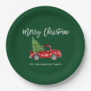 Search for red truck paper plates Red and green