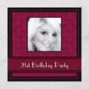 Search for maroon black birthday invitations Red