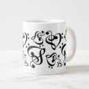 Search for treble clef mugs Black and white