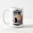 Search for cat in a window mugs Black