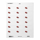 Search for classic car return address labels Red