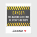 Search for operator stickers Danger