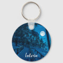 Search for tree in winter key rings Blue