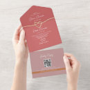 Search for coral pink wedding invitations Modern
