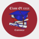 Search for red and white graduation stickers High school graduation