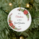 Search for great grandma christmas tree decorations Red