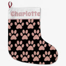 Search for paw print christmas stockings Kitty