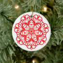 Search for filigree christmas tree decorations Red
