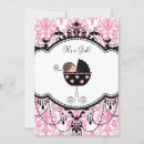 Search for damask baby girl shower invitations Pink