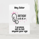 Search for sister 40th birthday cards Funny