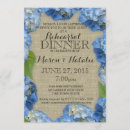 Search for blue hydrangea rehearsal dinner invitations Country