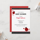 Search for ladybug baby shower invitations Polka dots