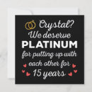 Search for 15th wedding anniversary invitations Crystal