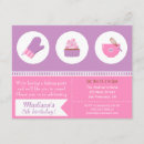Search for pink purple cupcake birthday invitations Girl