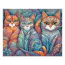 Search for abstract cat posters Psychedelic