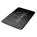 Search for black and white bath mats Monogram monogrammed