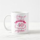 Search for 40th birthday women mugs 40 years old