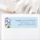 Search for blue hydrangea return address labels Elegant