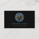 Search for fleur de lis business cards Golden