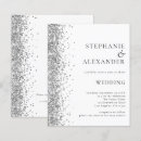 Search for faux silver wedding invitations Glam