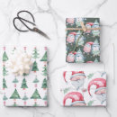 Search for watercolor christmas wrapping paper Santa