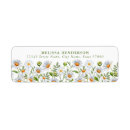 Search for white daisy return address labels Pretty