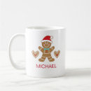 Search for gingerbread man cookie mugs Red