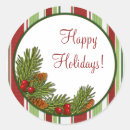 Search for boughs of holly stickers Red