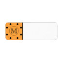 Search for orange polka dot return address labels Pattern