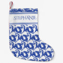 Search for blue and white christmas stockings Floral