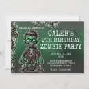 Search for zombies birthday invitations Horror