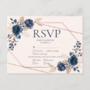 Search for navy and rose gold rsvp cards Geometric