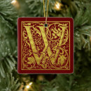 Search for letter w christmas tree decorations Gold