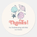 Search for seashell thank you stickers Pink