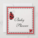 Search for ladybug pattern invitations Red