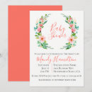 Search for coral baby shower invitations Foliage