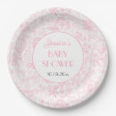 Search for pink toile plates Giraffe
