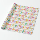 Search for bright colors wrapping paper Typography