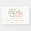 Search for gender reveal banners Pink and blue