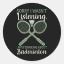 Search for badminton design stickers Vintage