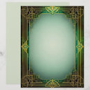 Search for art deco stationery paper Green