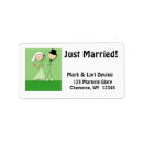 Search for just married return address labels Couple