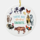 Search for farm animal christmas tree decorations Watercolor