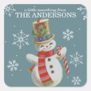 Search for vintage snowman stickers Blue